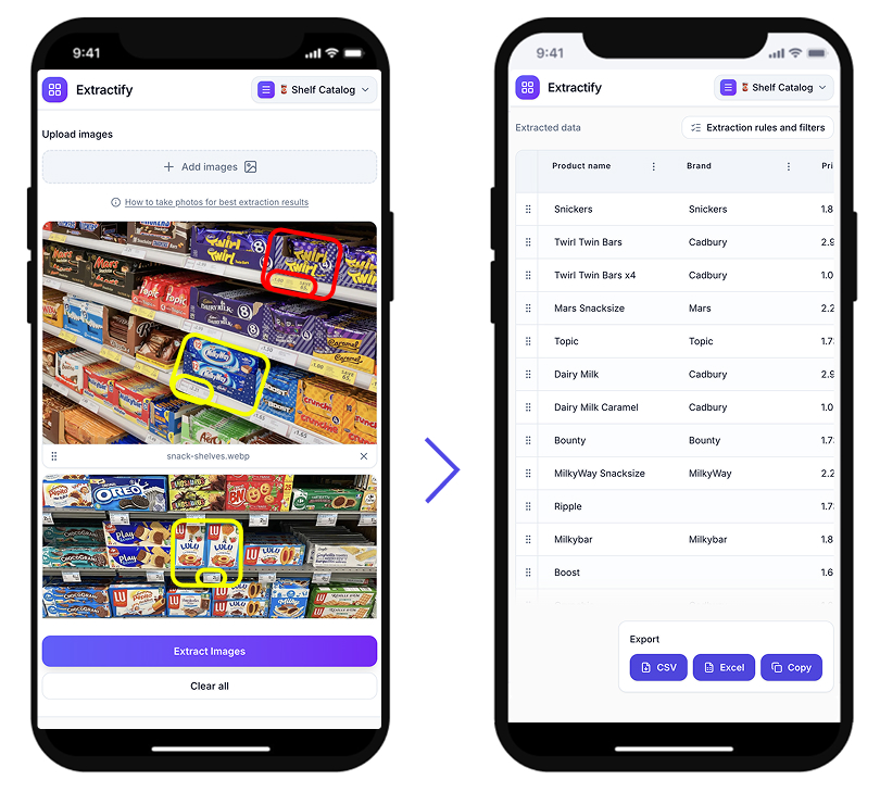Extractify app screenshot