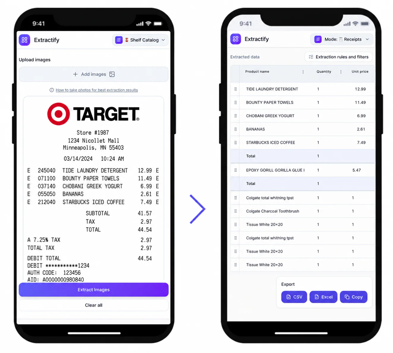 Extractify app screenshot