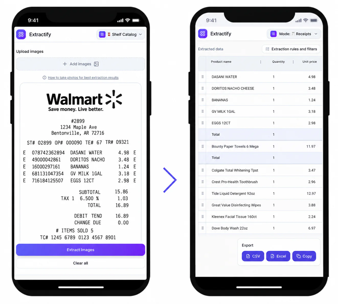Extractify app screenshot